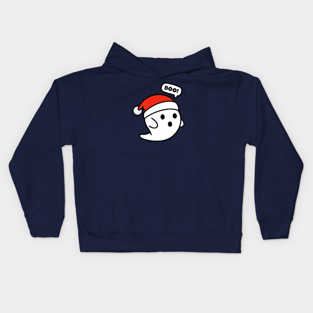 BOO! Christmas ghost Kids Hoodie by taufikrizkyy